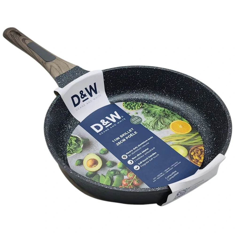 D&W Deane And White Cookware 11in‎ Frying Pan Skillet Nonstick Interior Charcoal